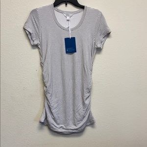 White & Black Stripe Maternity Top - NWT